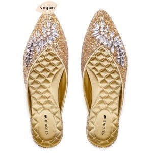 The Swan Jeweled Gold Sparkle